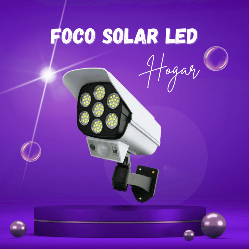 Foco Solar Led Tipo Cámara de Vigilancia