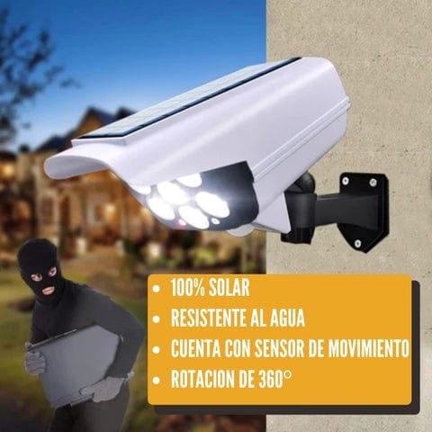 Foco Solar Led Tipo Cámara de Vigilancia