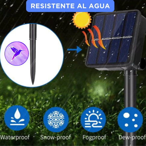 LUCES NAVIDEÑAS CON PANEL SOLAR