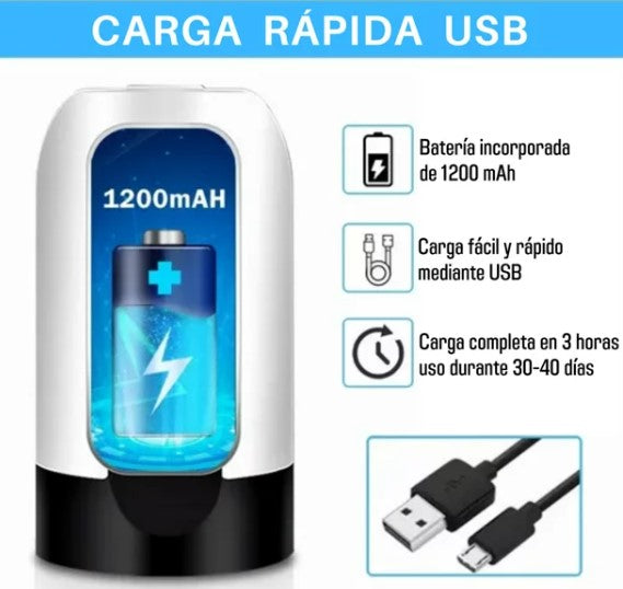 DISPENSADOR DE AGUA ELECTRICO Y RECARGABLE