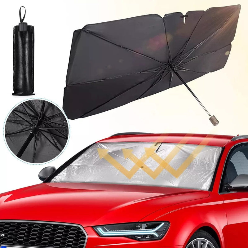 TAPA SOL RETRACTRIL PARA CARRO- FUNDA DE CUERO DE REGALO