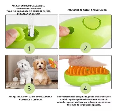 CEPILLO VAPORIZADOR PARA PERROS Y GATOS